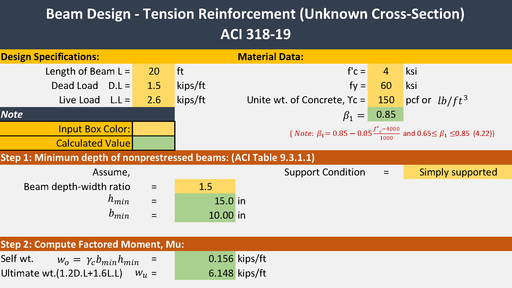 Beam Design Calculator