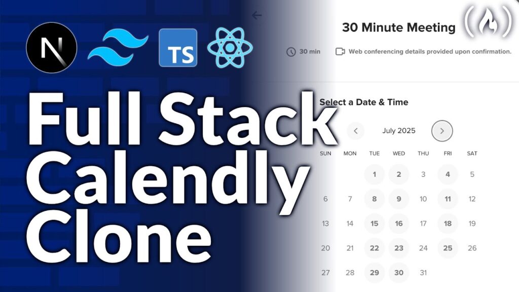 build a calendly clone full stack next js typescript react tailwind