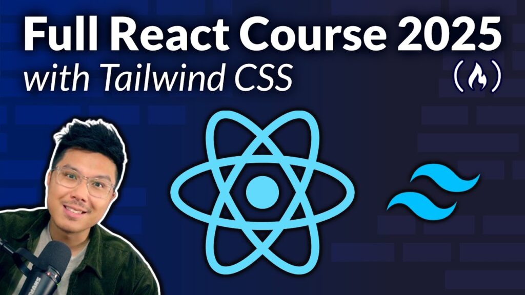 react course for beginners w tailwind css 2025